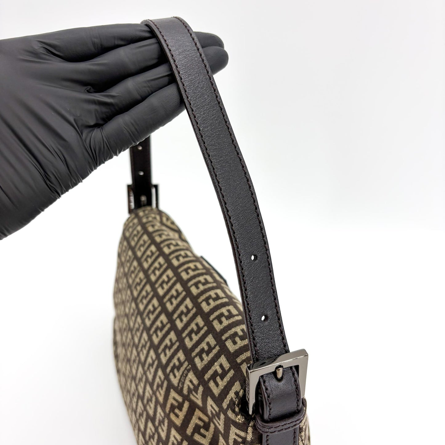 Fendi Zucchino Baguette Bag Brown