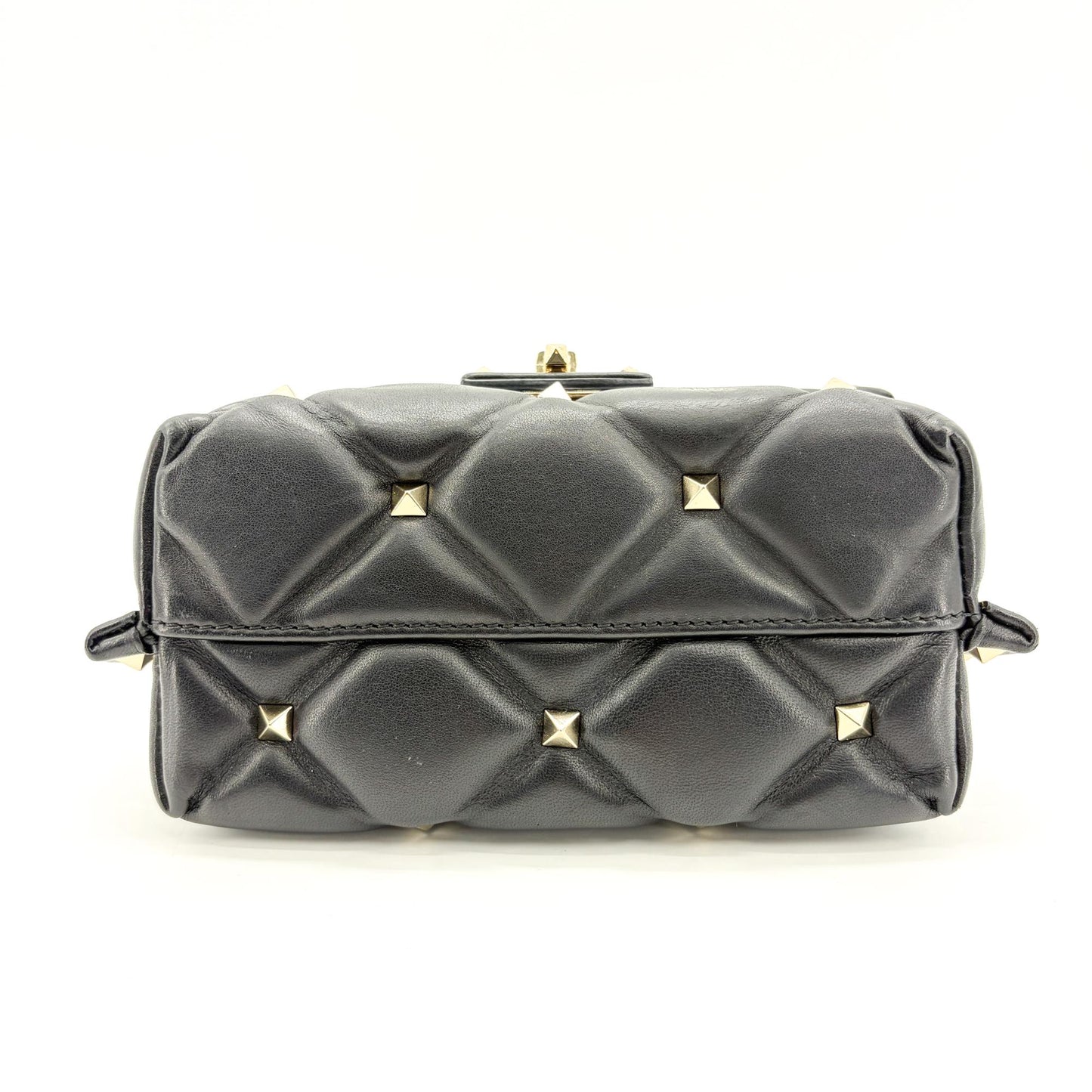 Valentino Garavani Rockstud Spike Small Top Handle Bag Black