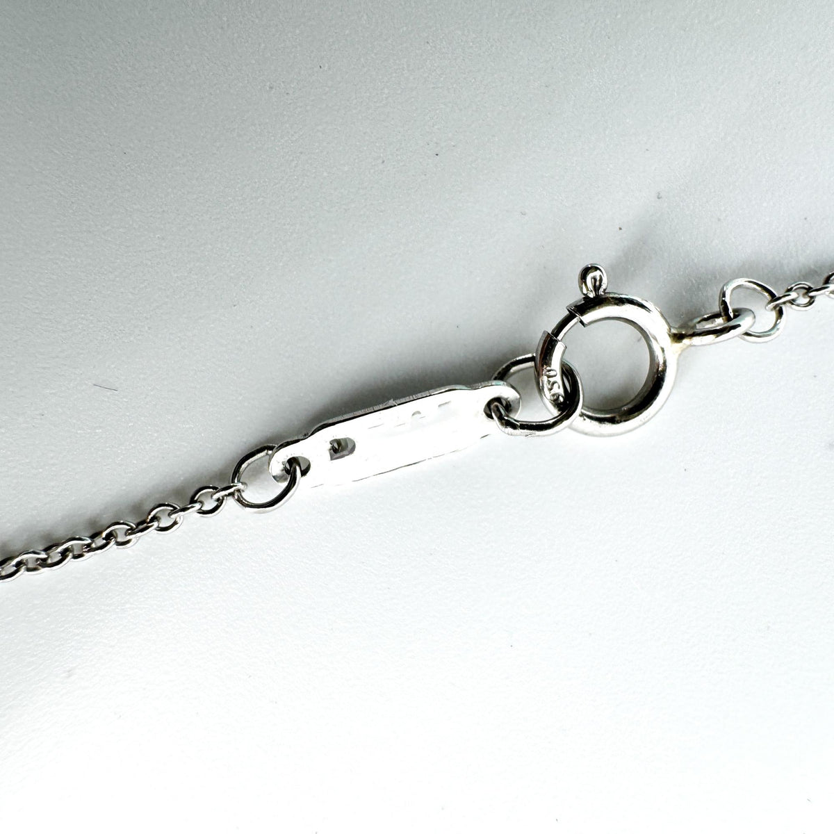Tiffany & Co. Platinum Solitaire Diamond Pendant Necklace Silver