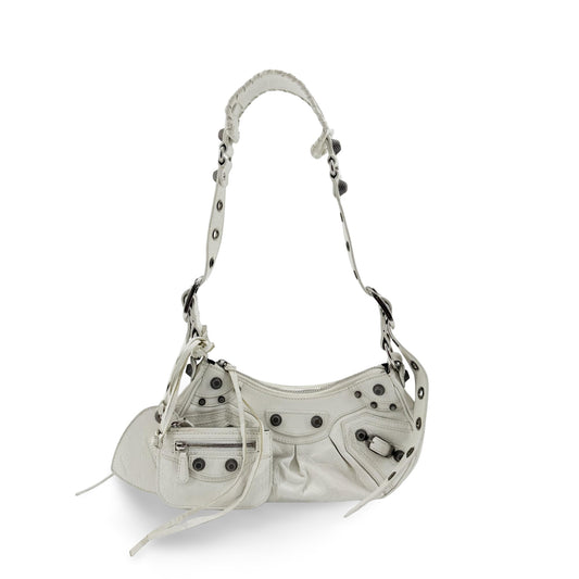 Sac porté épaule Balenciaga Le Cagol XS blanc