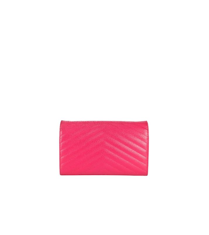 Saint Laurent Pink Leather Envelope WOC Crossbody Bag