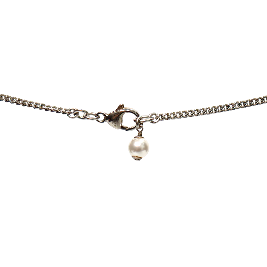 Chanel Pearl and Crystal Square Chain Necklace