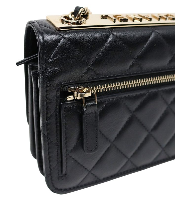 Chanel Black Lambskin Trendy CC WOC Mini Crossbody Bag