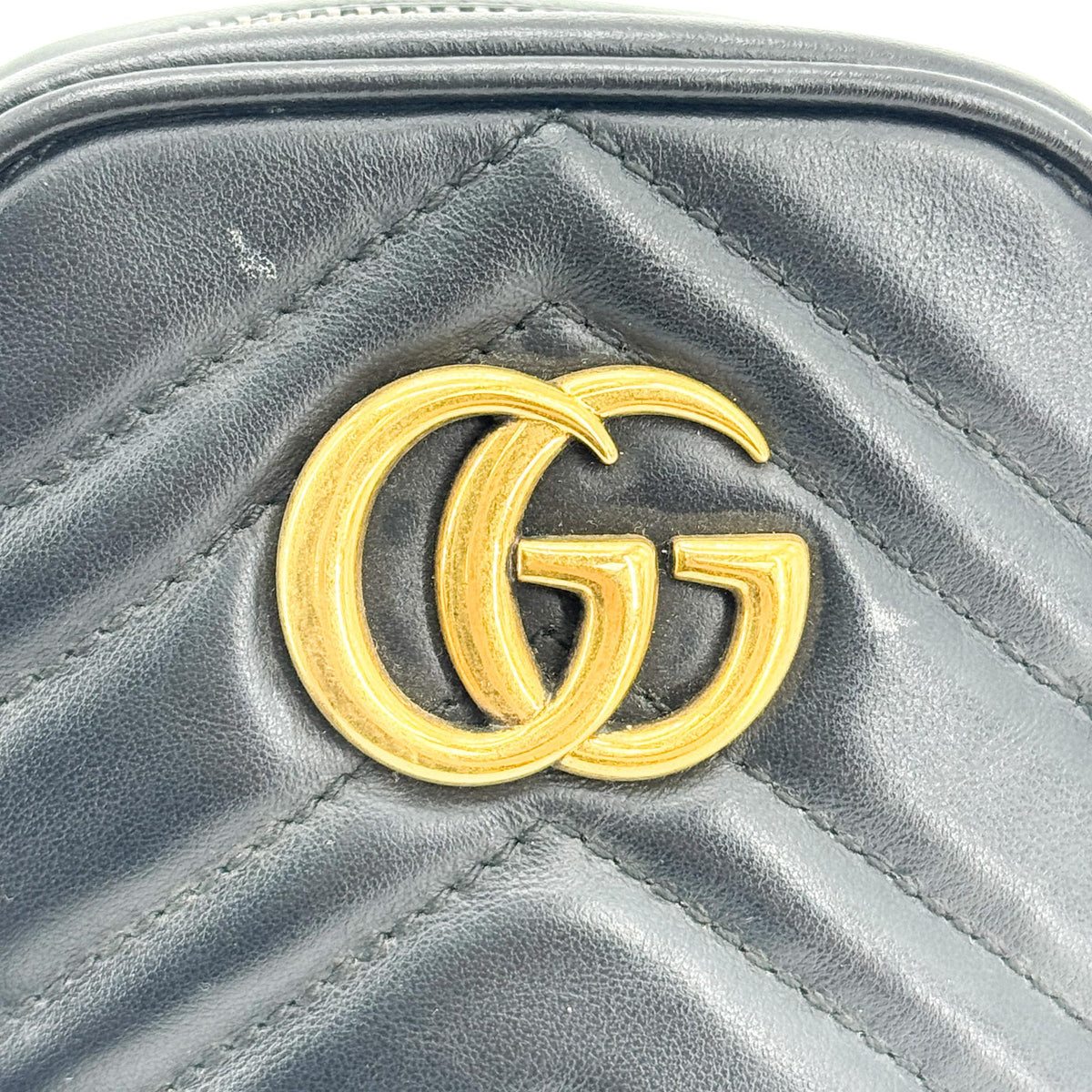 Gucci GG Marmont Mini Chain Crossbody Bag Black