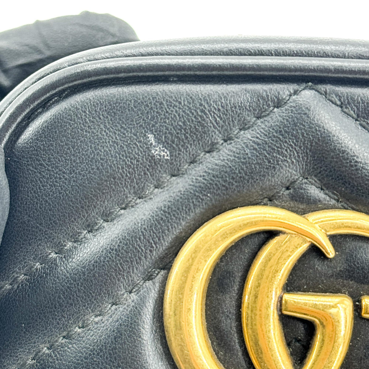 Gucci GG Marmont Mini Chain Crossbody Bag Black