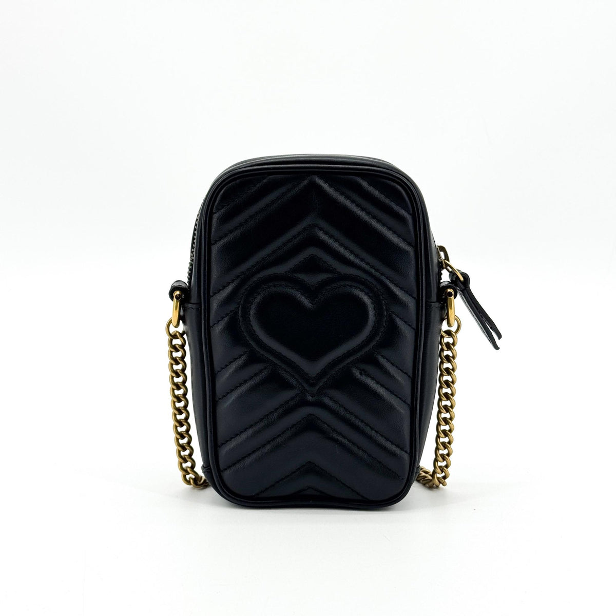 Gucci GG Marmont Mini Chain Crossbody Bag Black