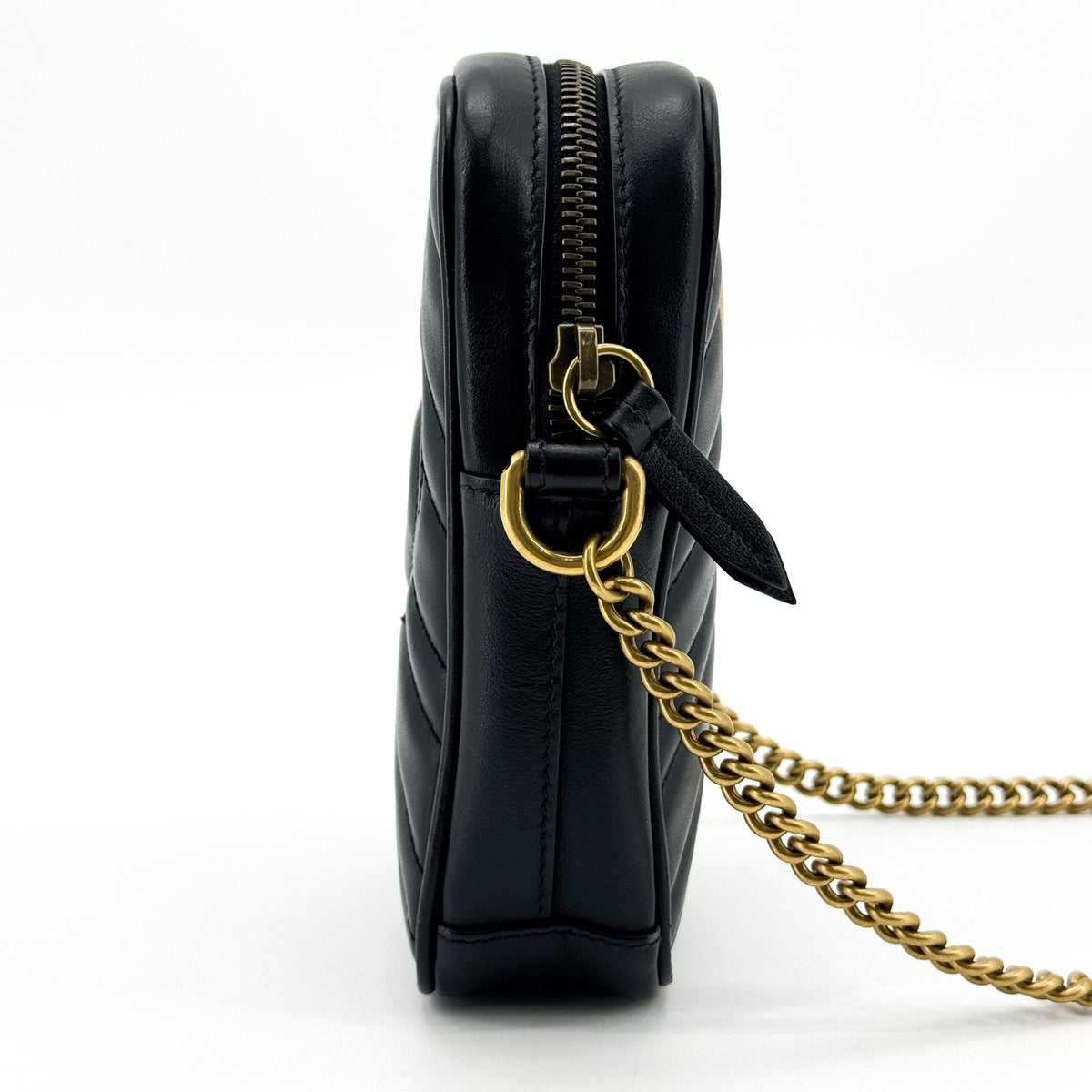 Gucci GG Marmont Mini Chain Crossbody Bag Black