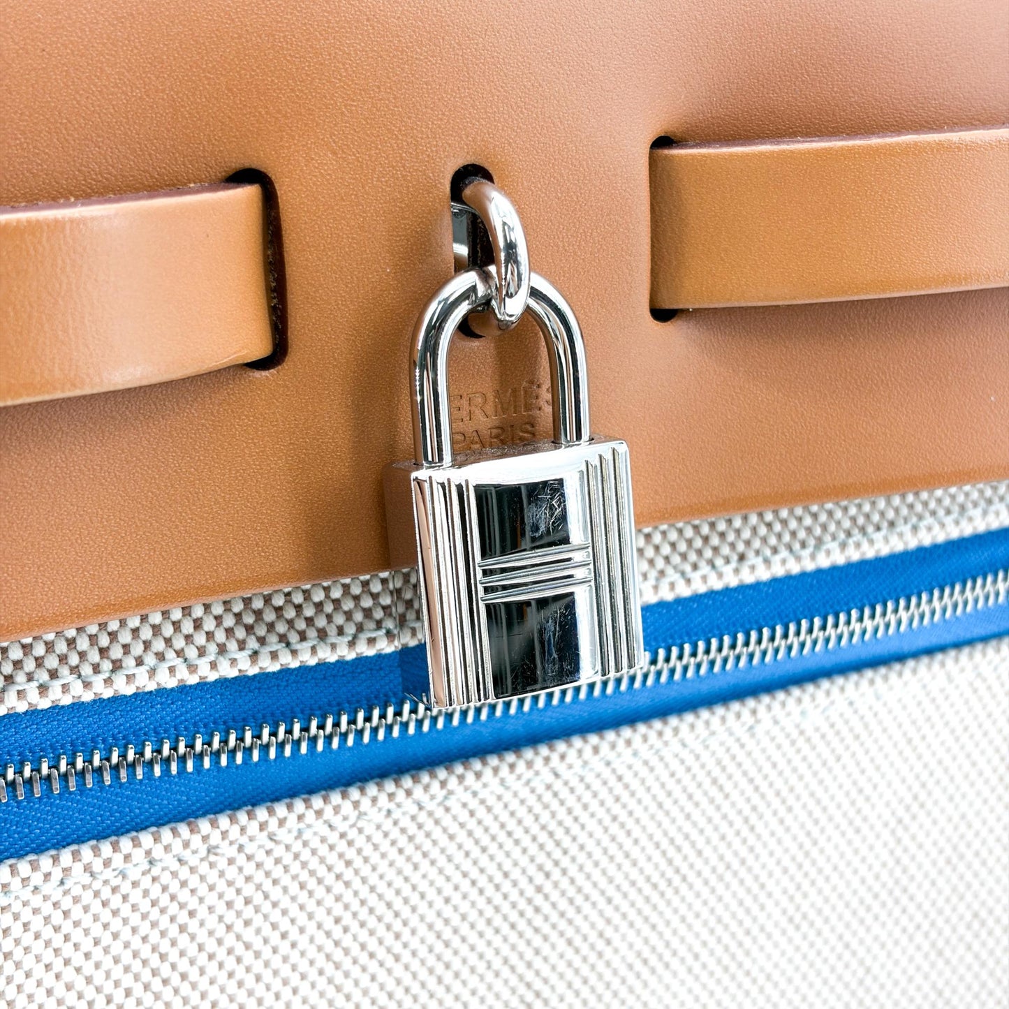 Hermès Herbag Zip 31 Blue Gold Silver Hardware