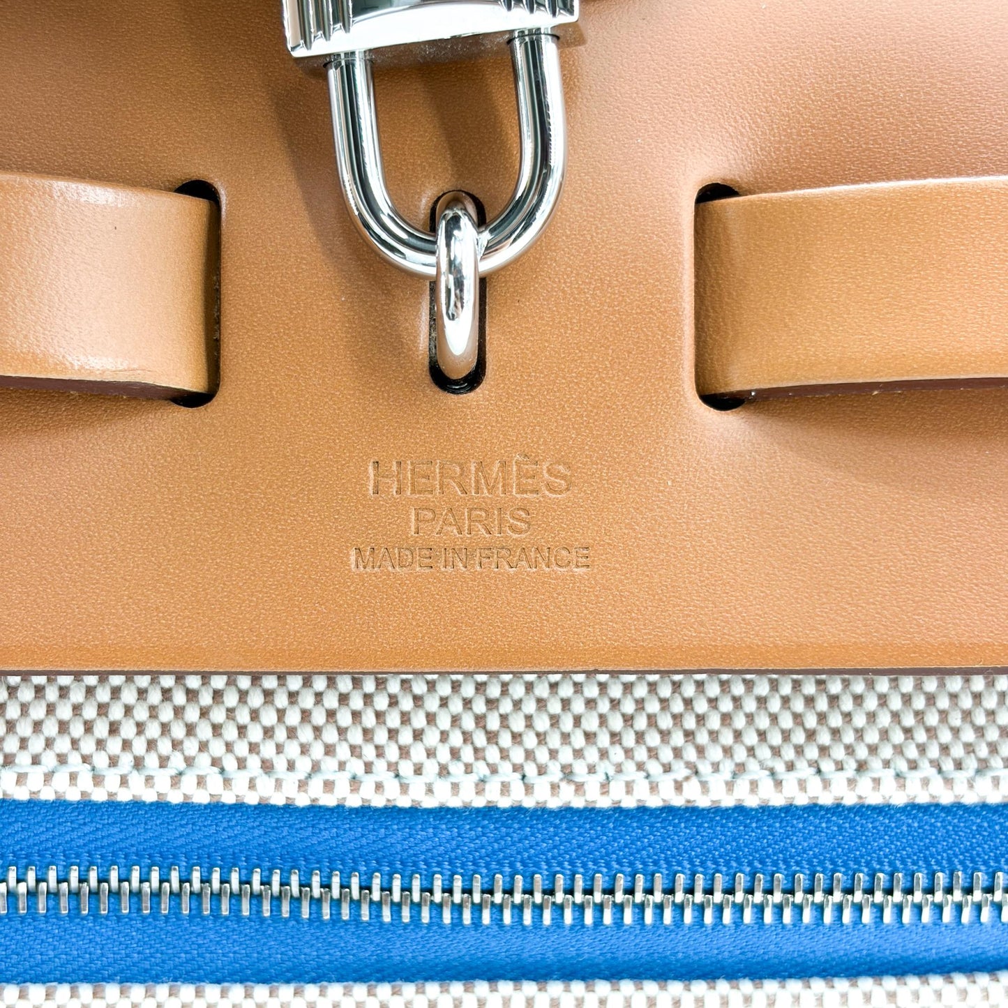 Hermès Herbag Zip 31 Blue Gold Silver Hardware