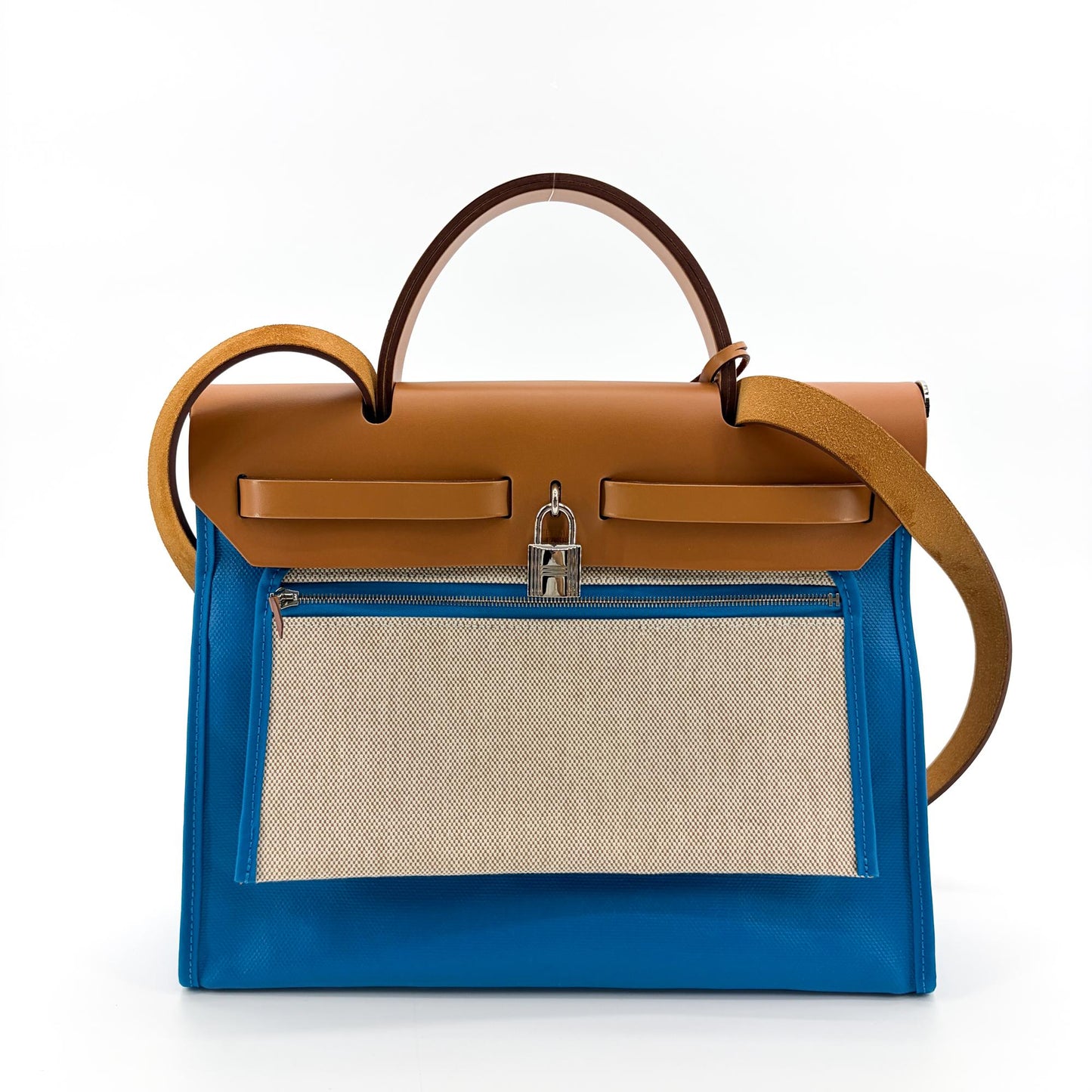 Hermès Herbag Zip 31 Blue Gold Silver Hardware