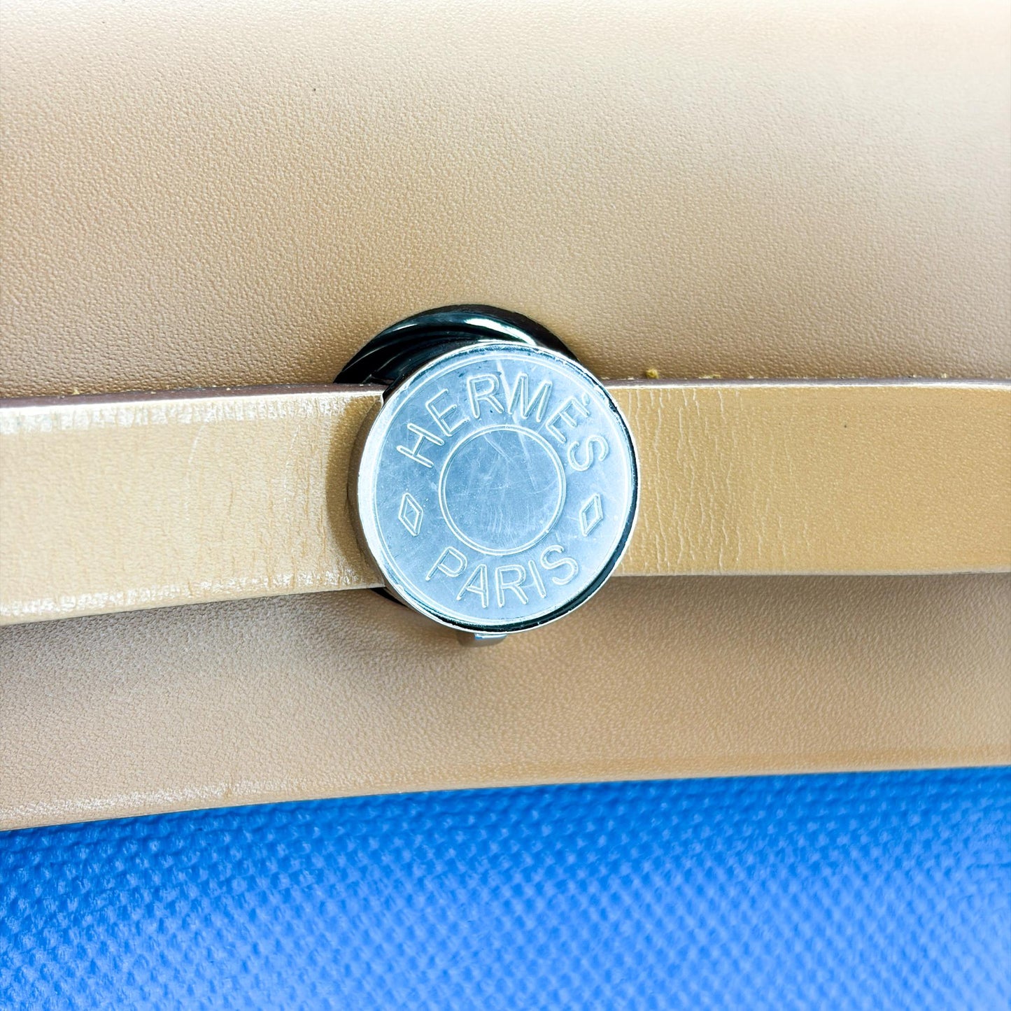 Hermès Herbag Zip 31 Blue Gold Silver Hardware