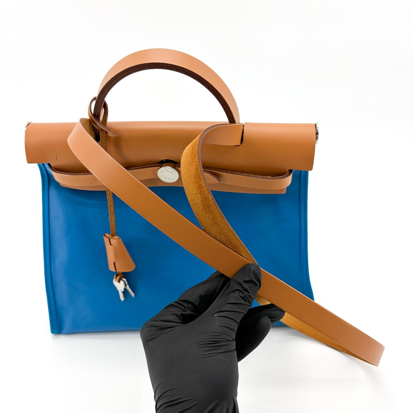 Hermès Herbag Zip 31 Blue Gold Silver Hardware
