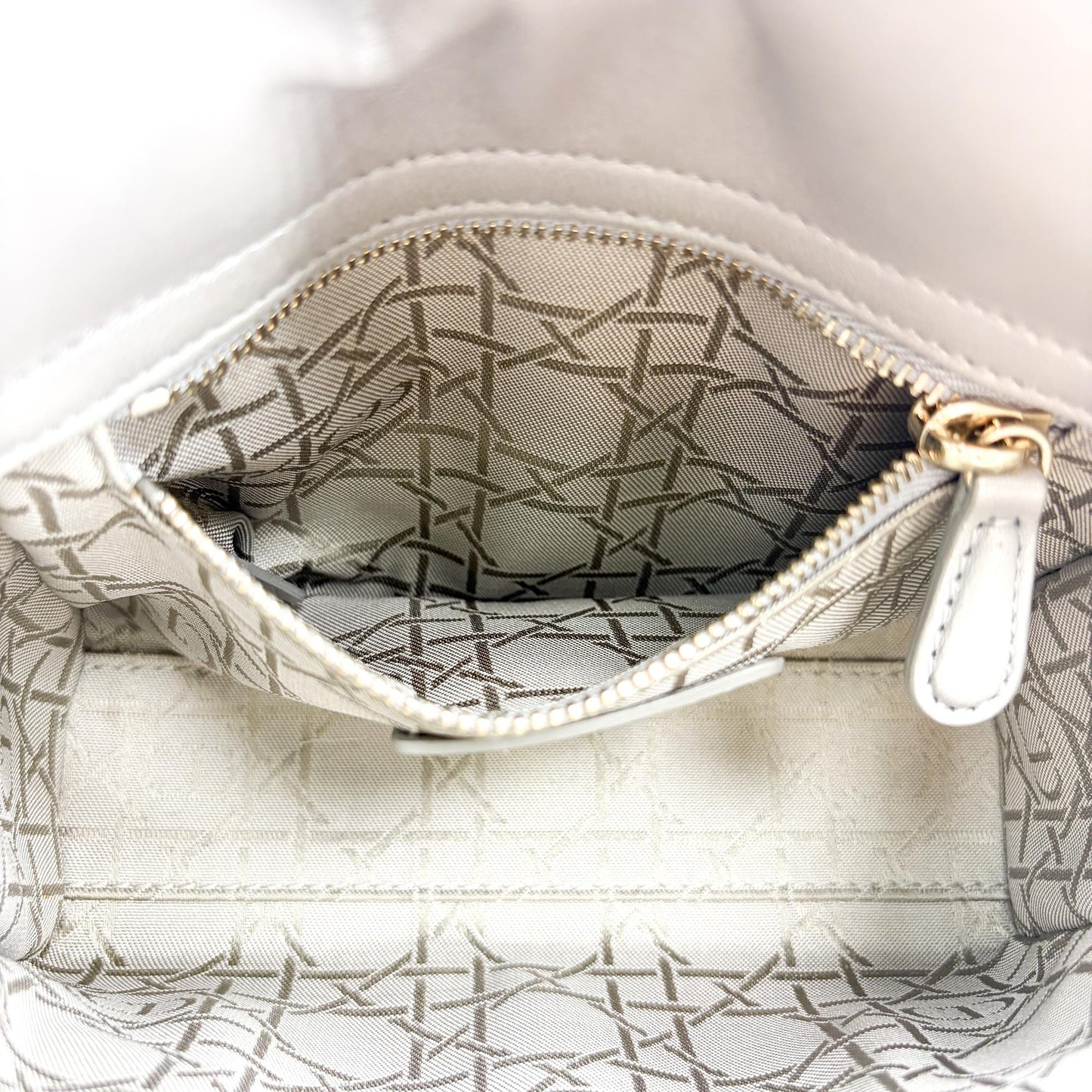 Dior Mini Lady Dior Bag Steel Grey Lambskin Gold Hardware