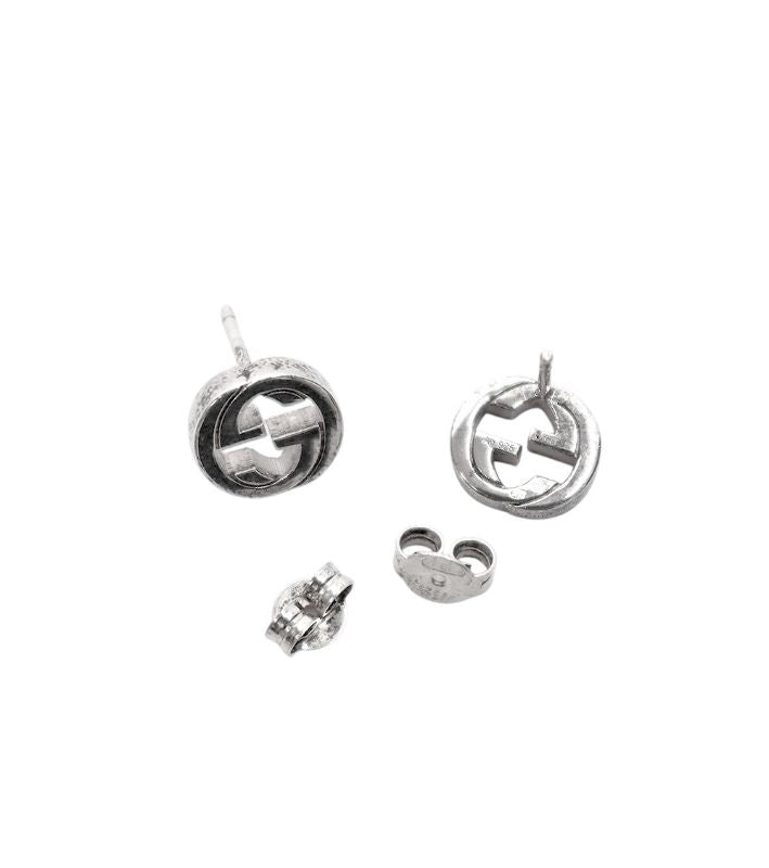 Gucci Interlocking G Silver Earrings