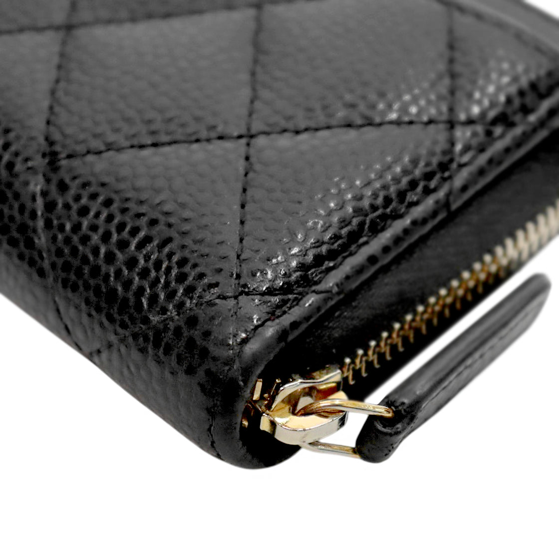 Chanel Black Caviar Skin Card Wallet
