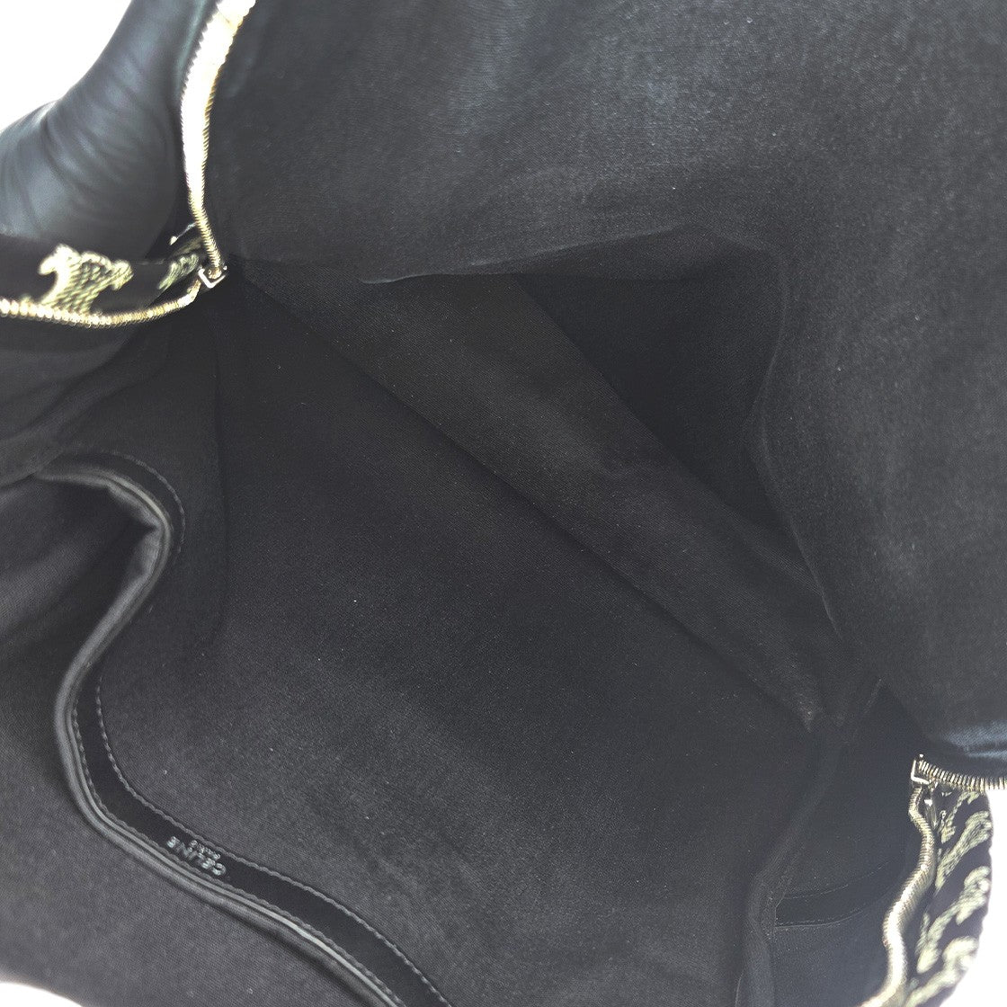 Céline Black Triomphe Canvas Backpack