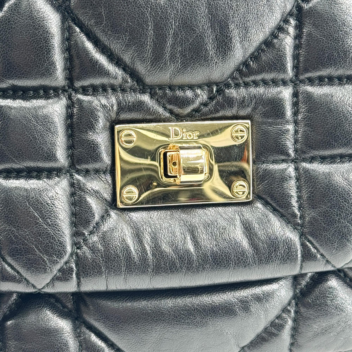 Dior Caro Medium Crossbody Bag Black