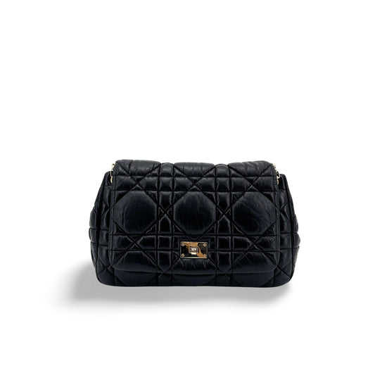 Dior Caro Medium Crossbody Bag Black