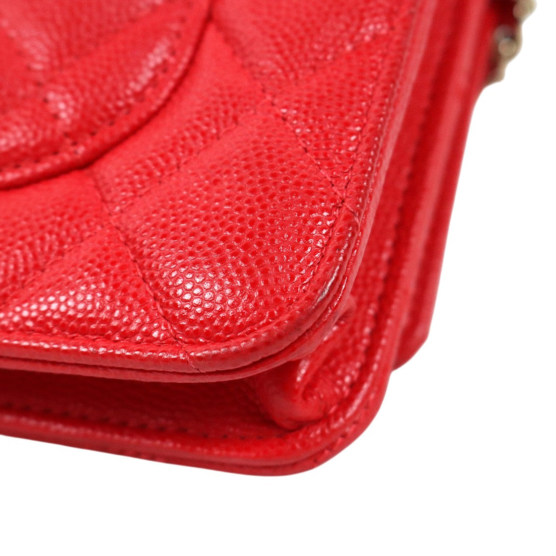 Chanel Red Caviar Skin WOC Crossbody Bag