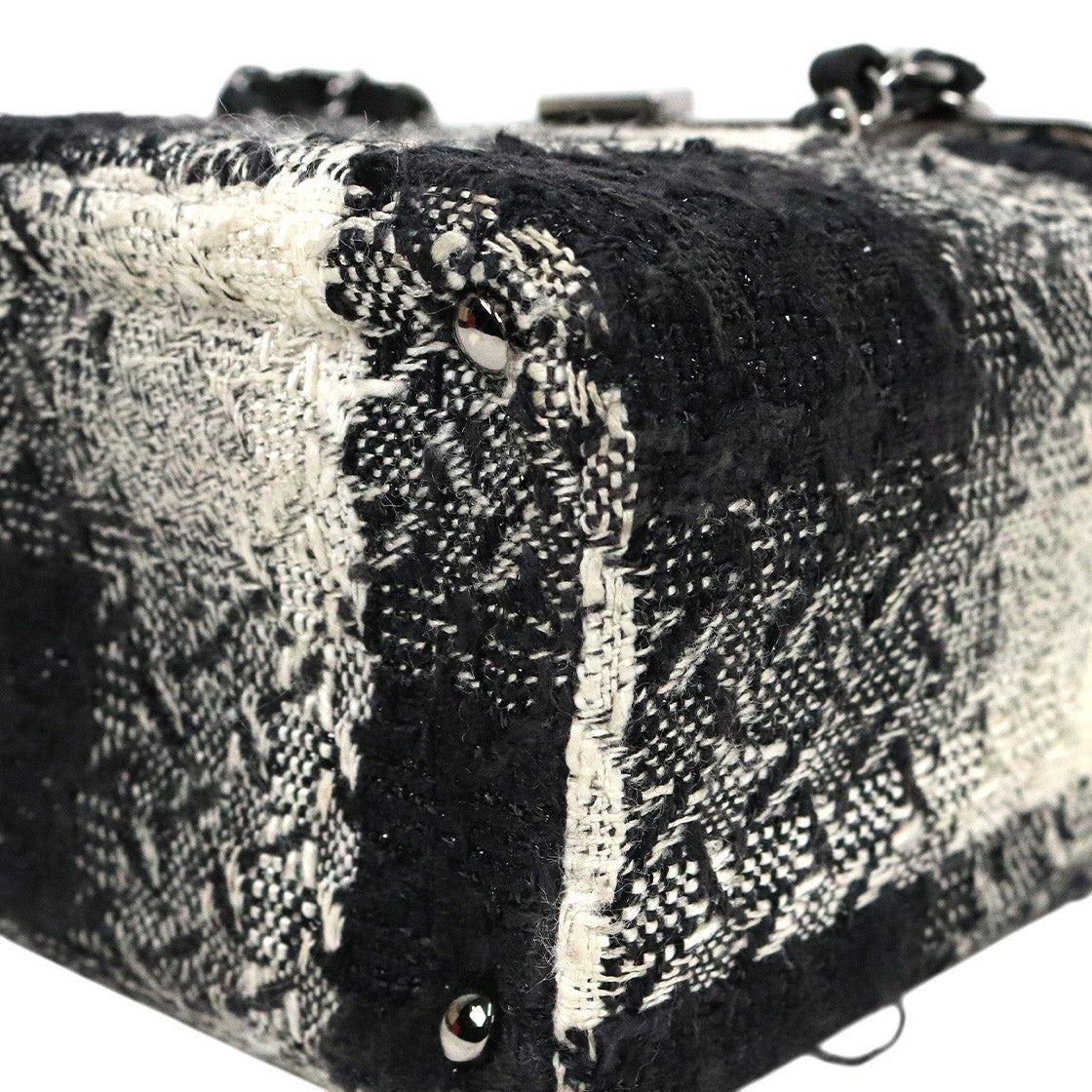 Chanel Tweed Checkerboard Vanity Bag