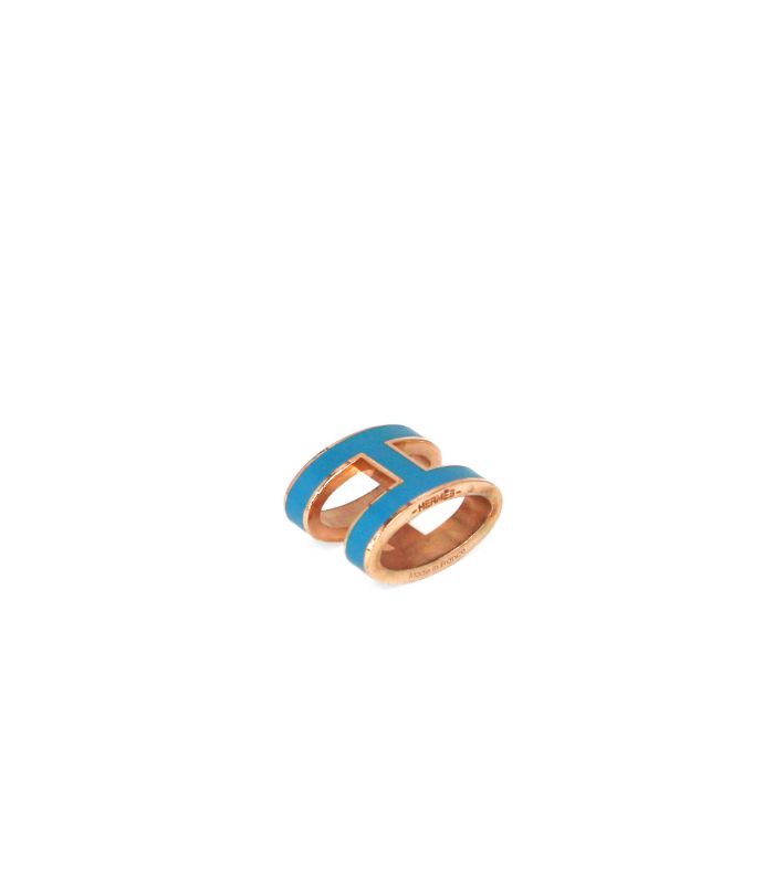 Hermès Blue Pop Art Gold Necklace