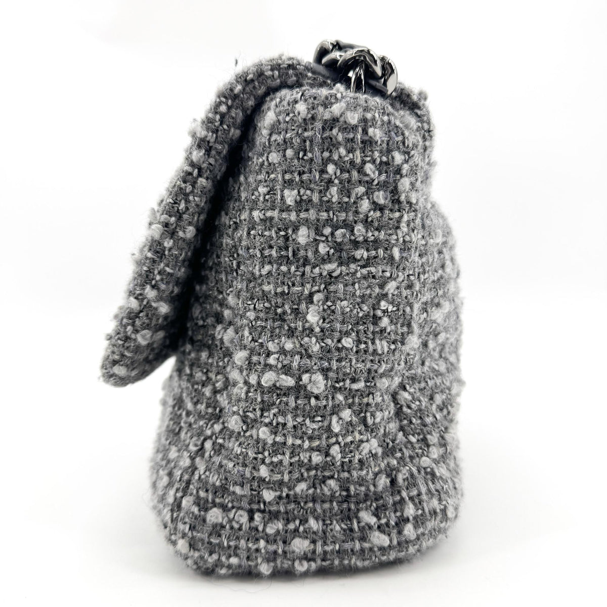 Chanel 19 Mini Flap Bag Tweed Grey