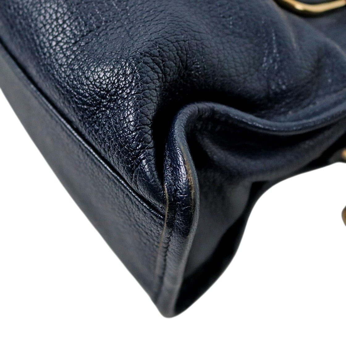 Balenciaga Navy Mini Edge Motor City Bag