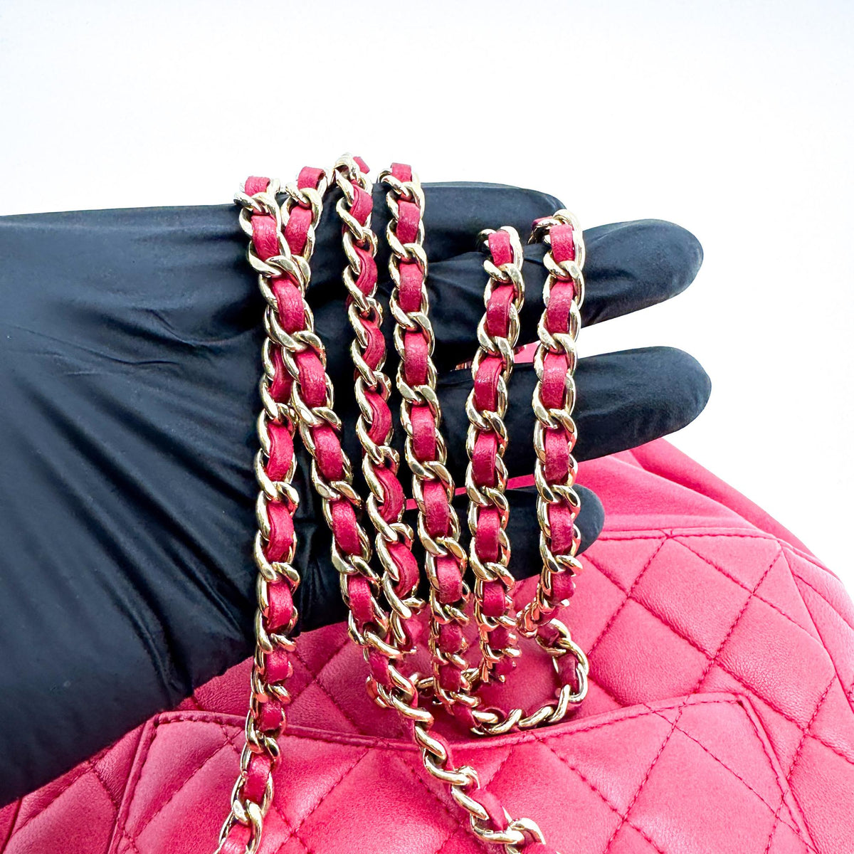 Chanel Quilted Lambskin Mini Drawstring Backpack Pink Champagne Gold