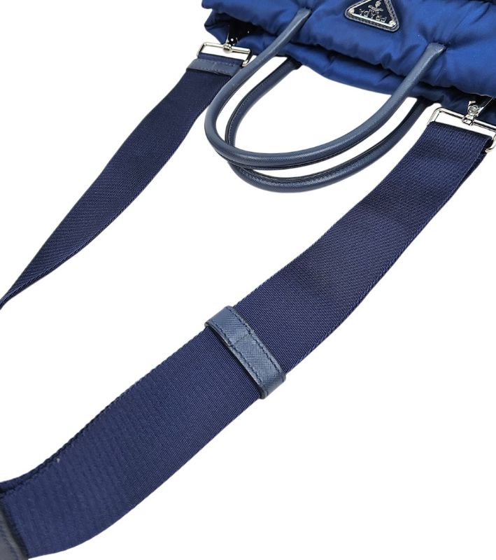 Prada Blue Quilted 2-Way Bag