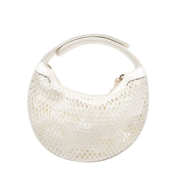 Chanel White Mesh Hobo Shoulder Bag