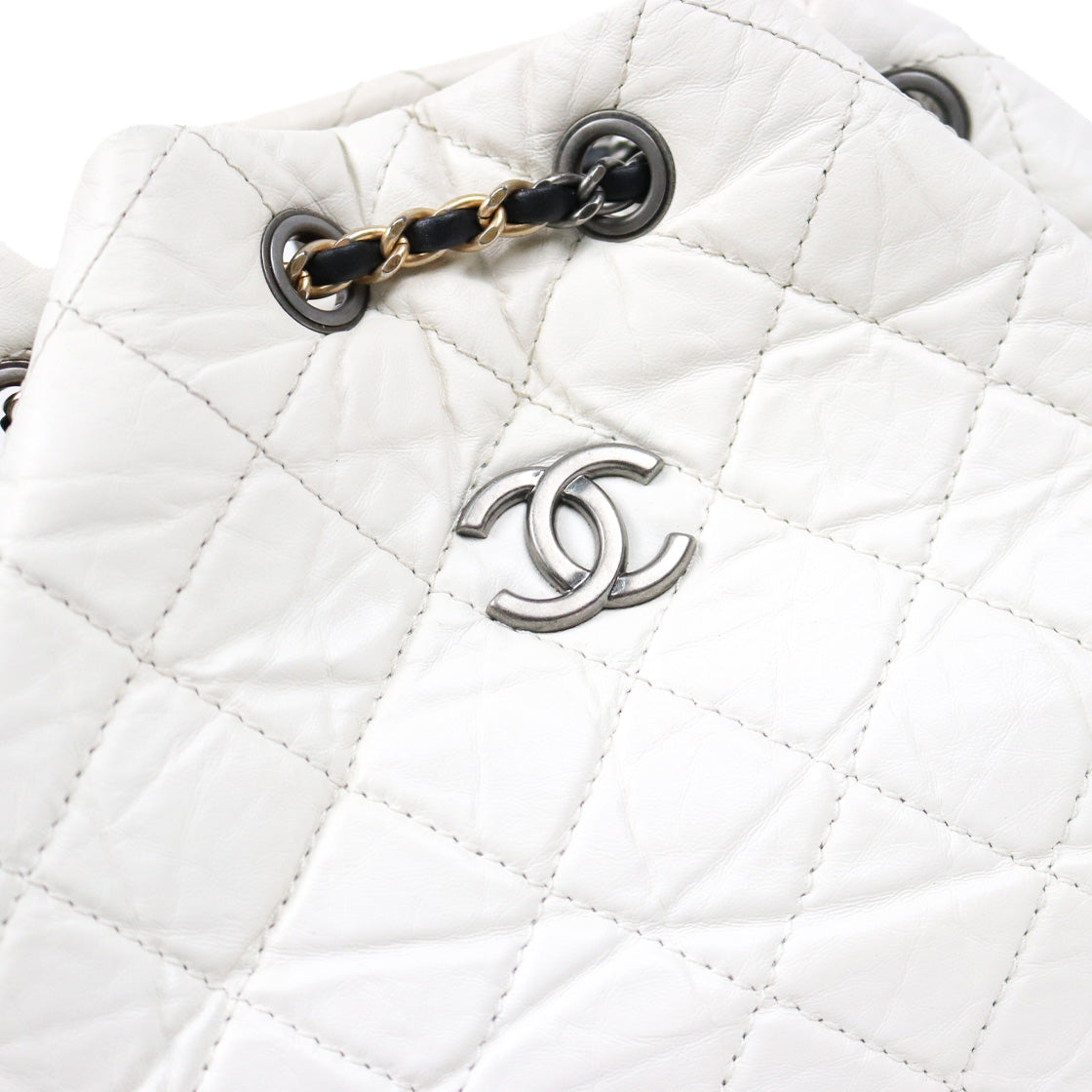 Chanel White Gabrielle Backpack