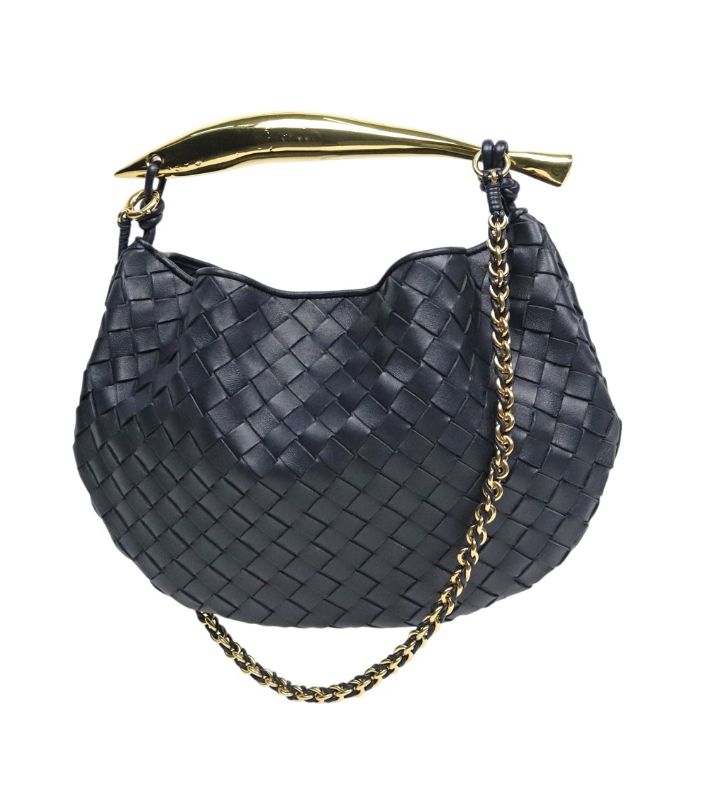 Bottega Veneta Navy Sardine Tote Bag