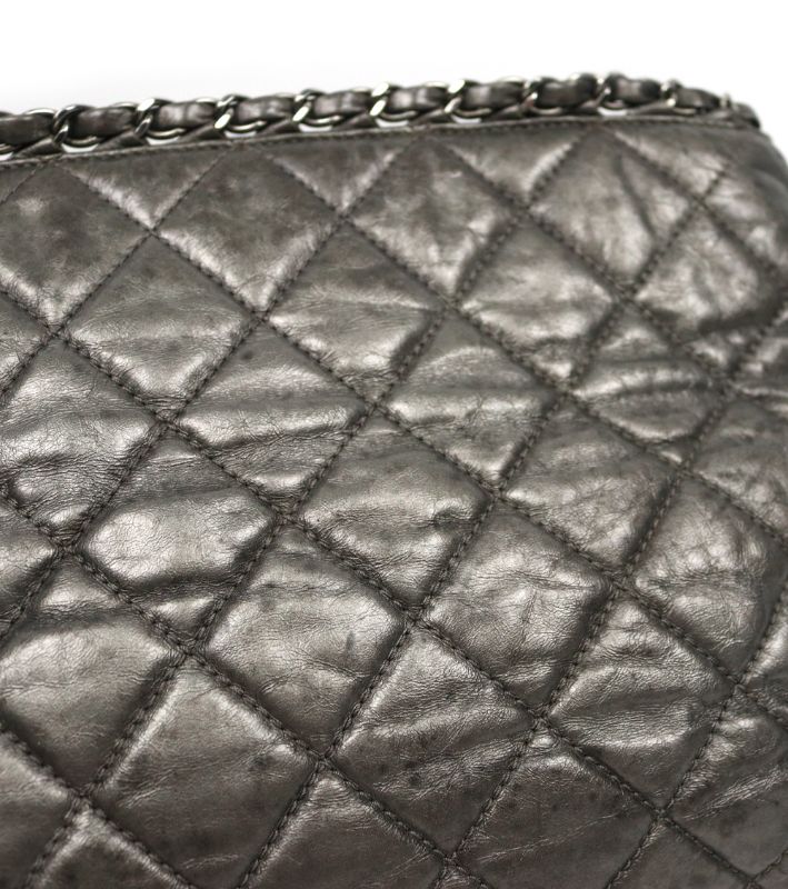 Chanel Metallic Silver Shoulder Bag