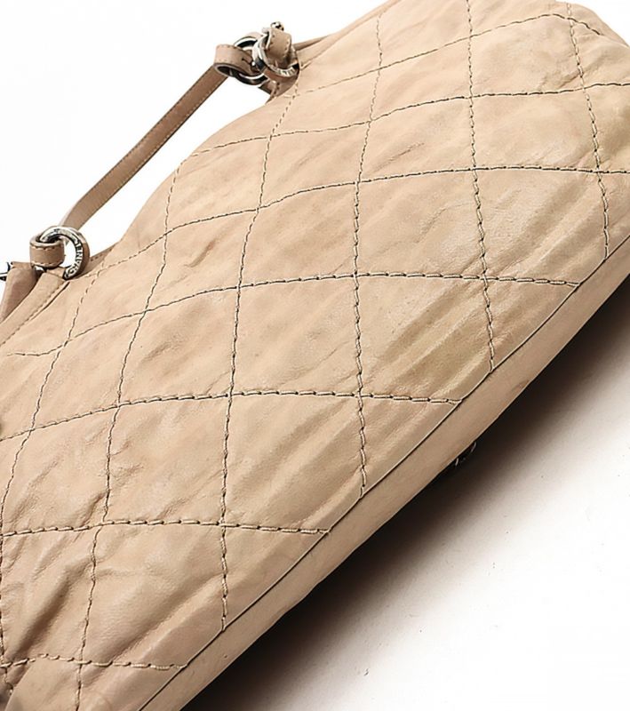 Chanel Beige Quilted Big CC 2WAY Bag