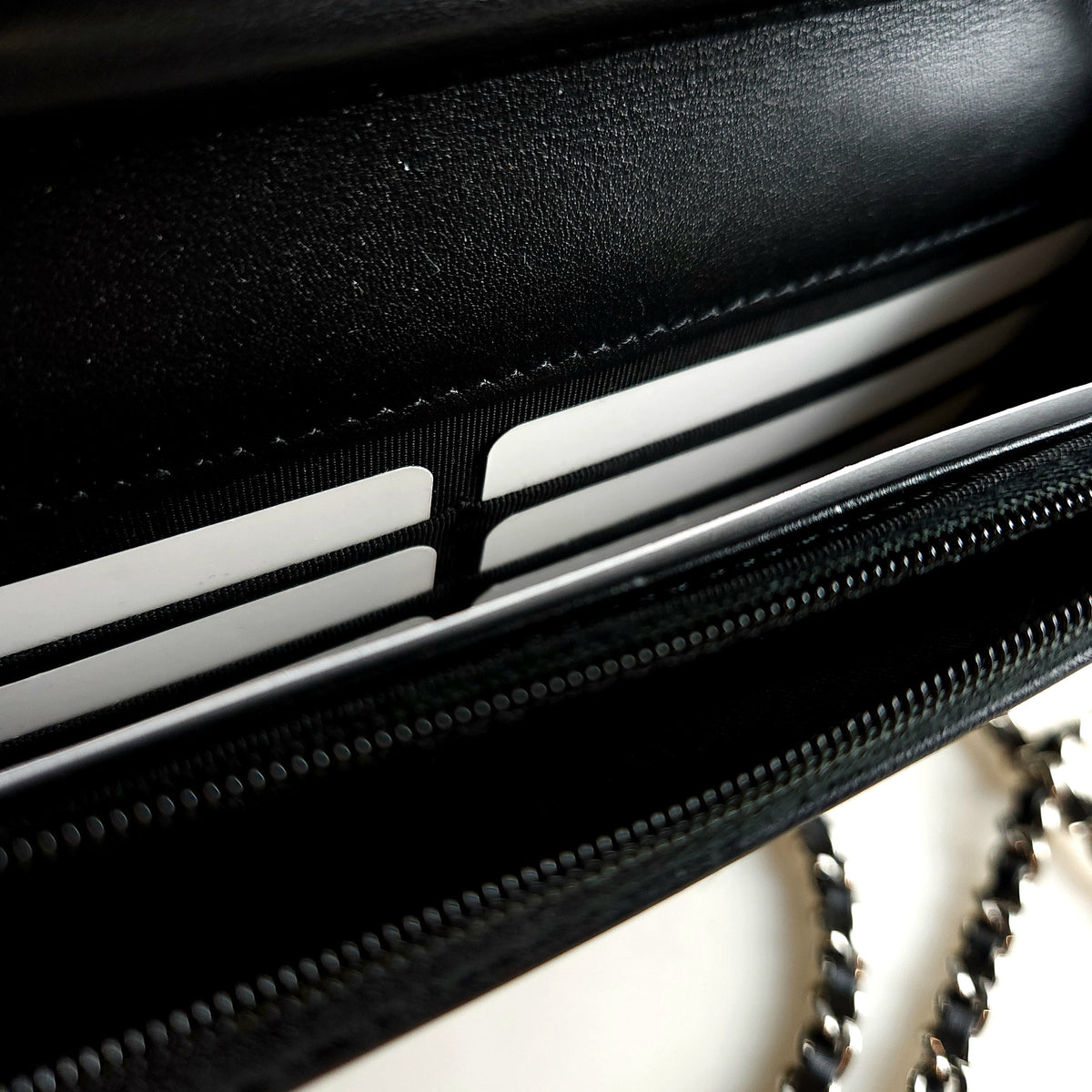 Classic Patent Two-Tone Chain Wallet Crossbody Bag WOC