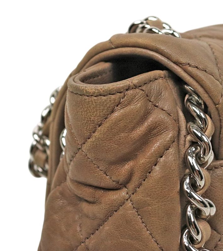 Chanel Brown Quilted CC Around Chain Shoulder Bag