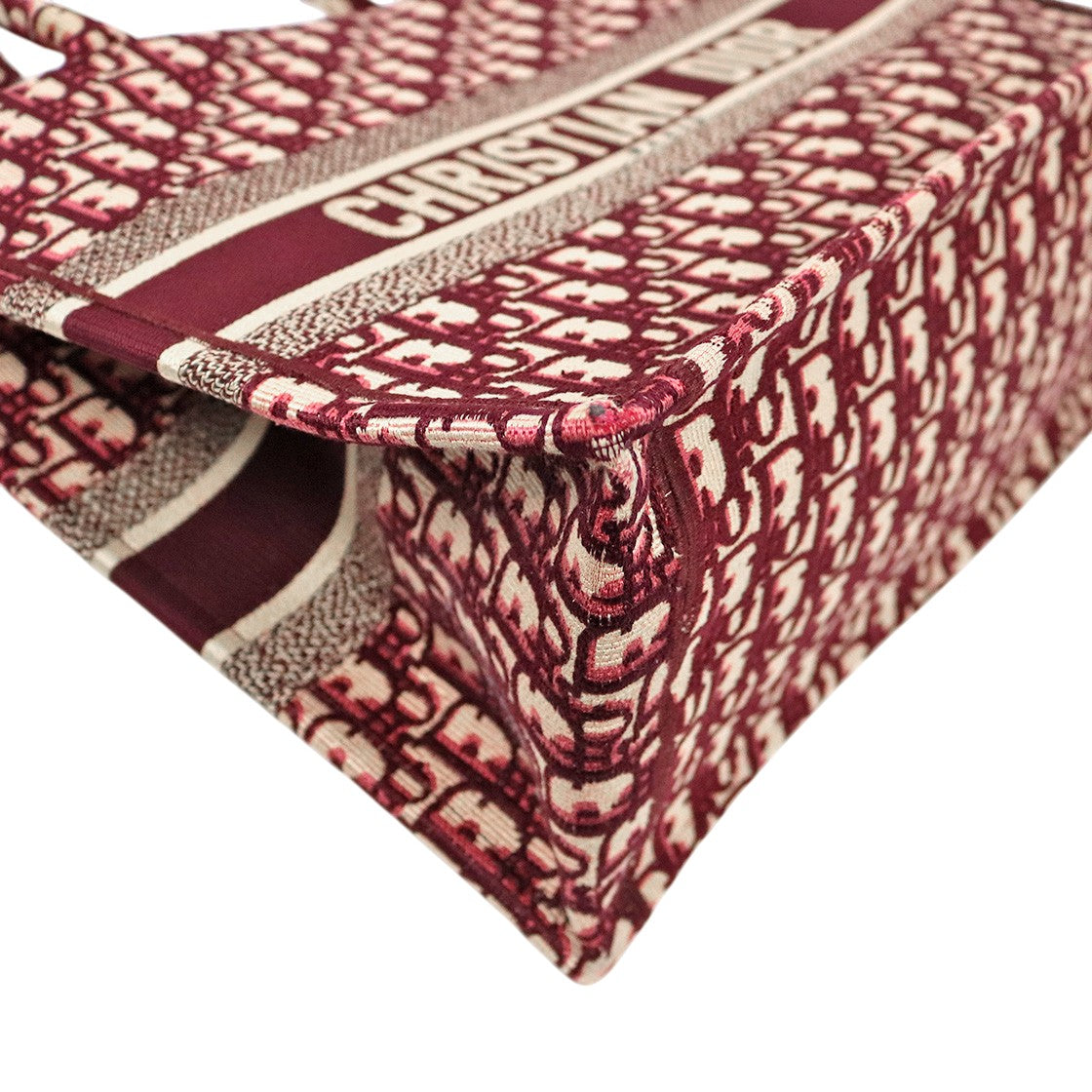Dior Medium Burgundy Oblique Book Tote Bag