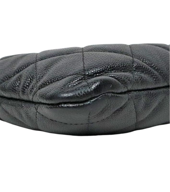 Chanel Black Caviar Clutch Bag