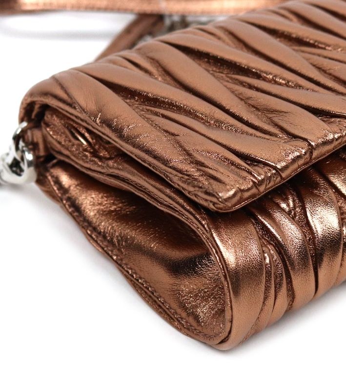 Miu Miu Gold Materasse Shoulder Bag