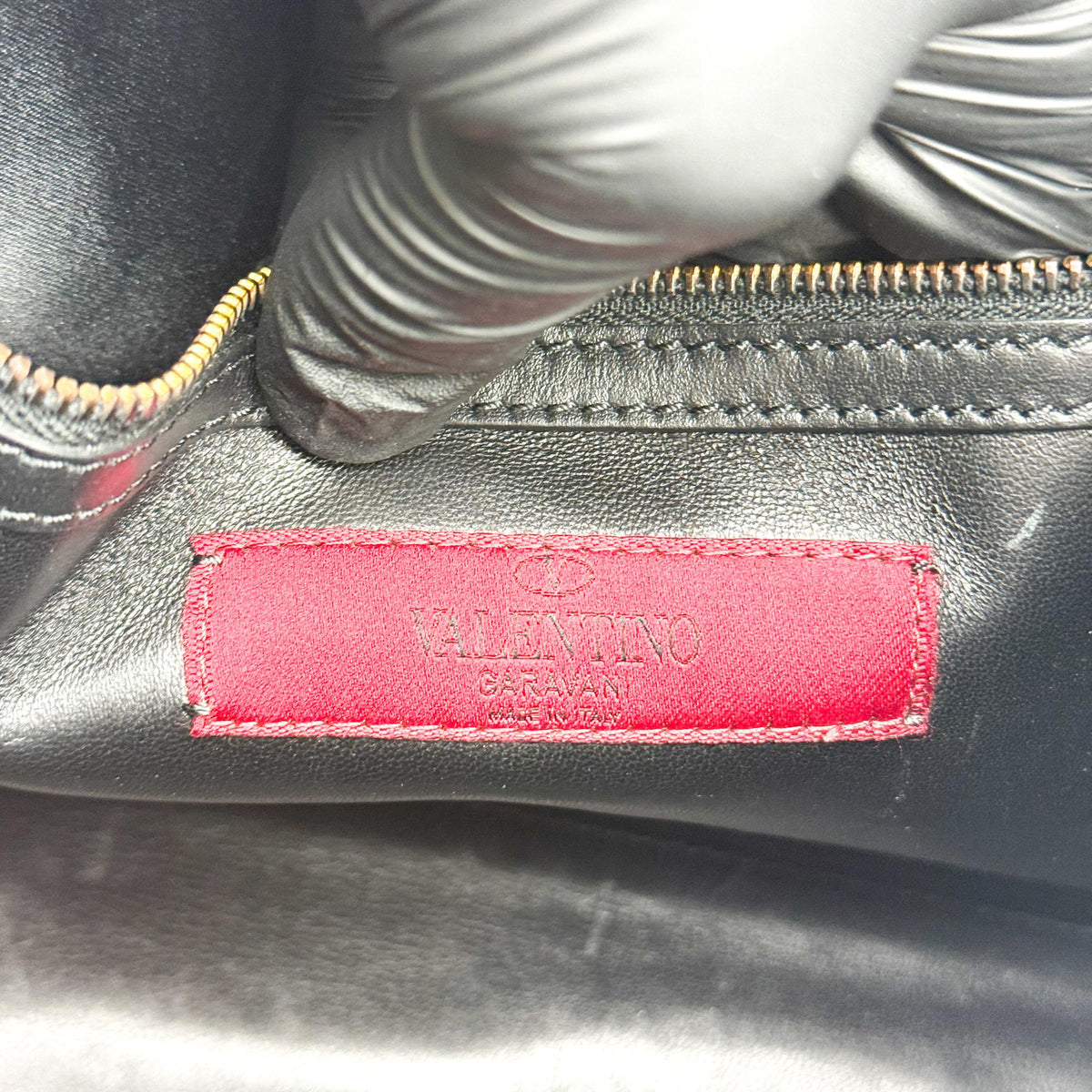 Valentino Rockstud Shoulder Bag Black with Gold Hardware
