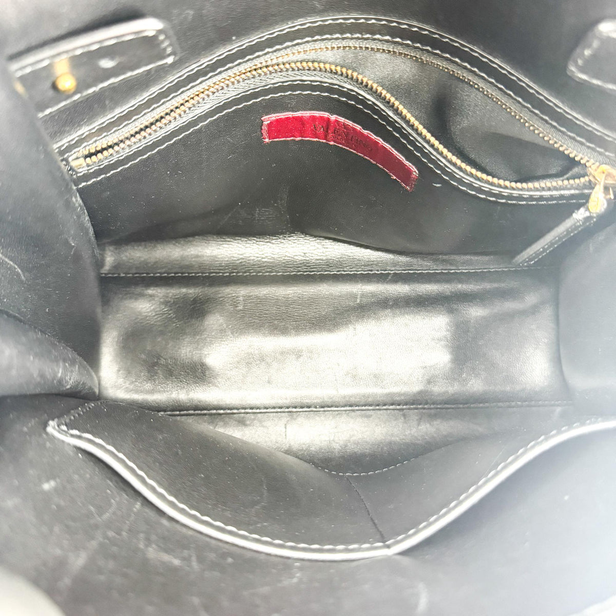 Valentino Rockstud Shoulder Bag Black with Gold Hardware