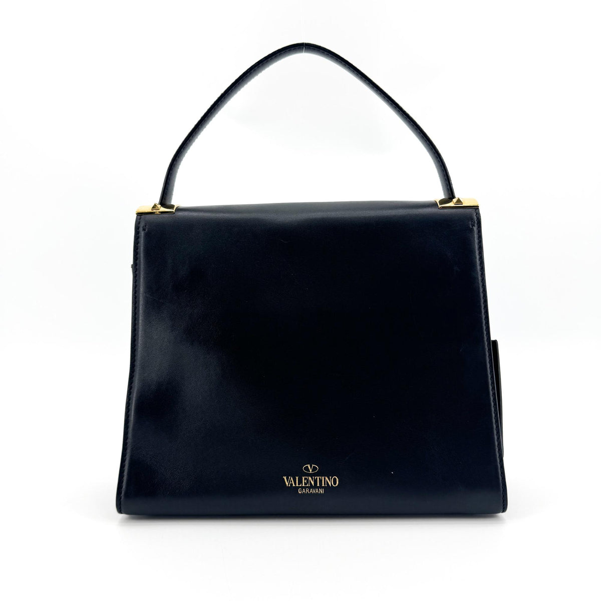 Valentino Rockstud Shoulder Bag Black with Gold Hardware