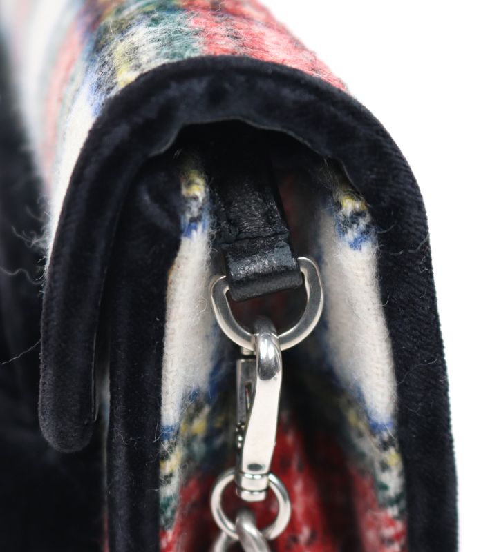 Miu Miu Tartan Check Chain Shoulder Bag