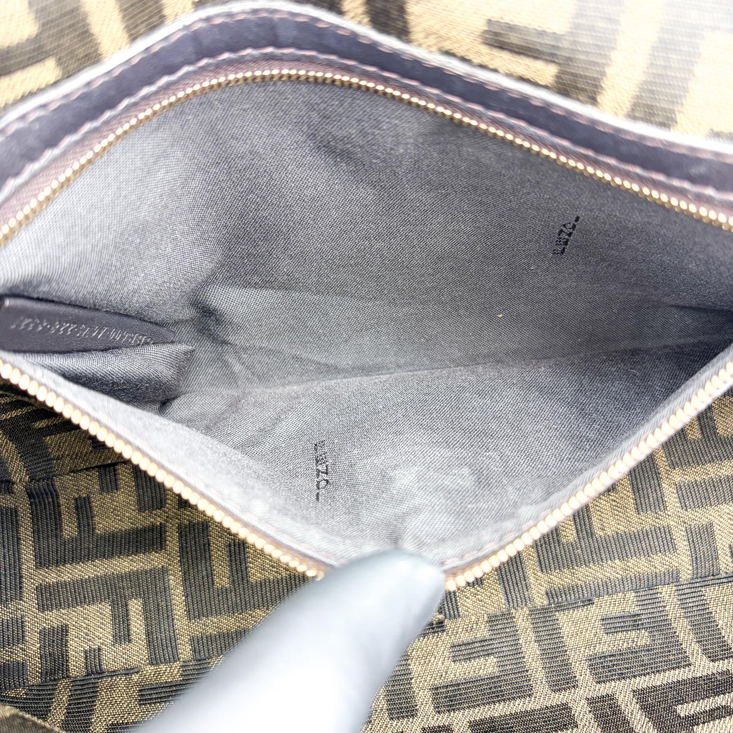 Fendi Zucca Canvas Baguette Bag Brown