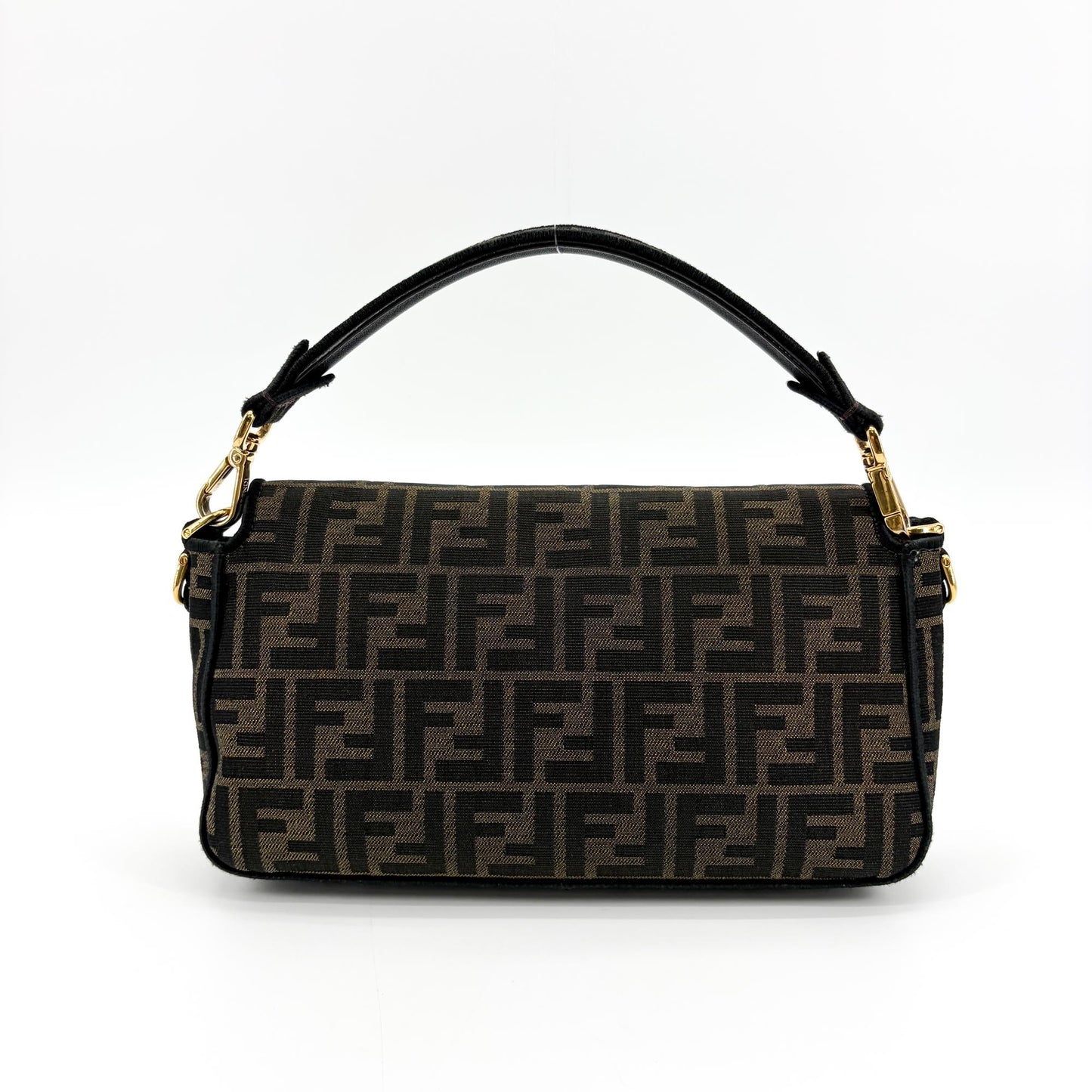 Fendi Zucca Canvas Baguette Bag Brown
