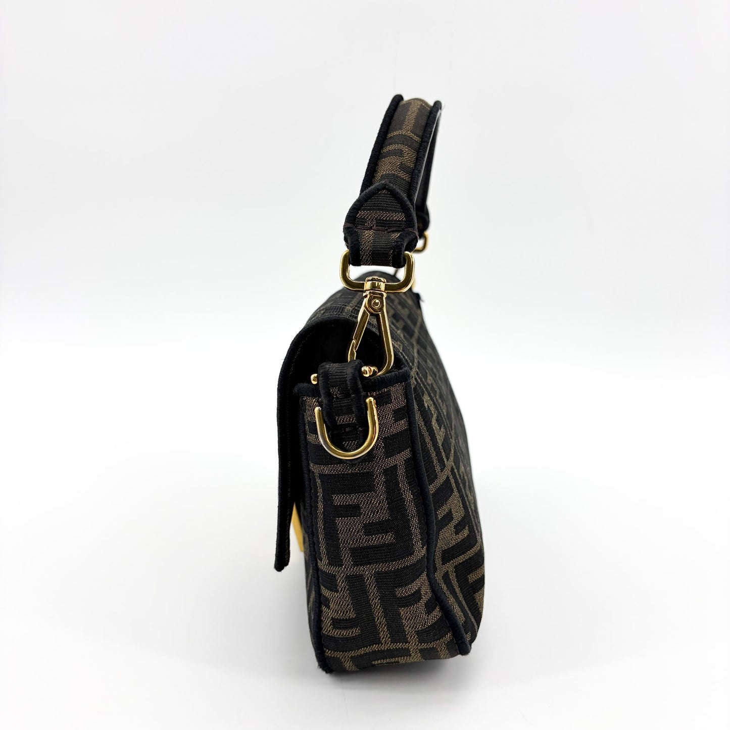 Fendi Zucca Canvas Baguette Bag Brown