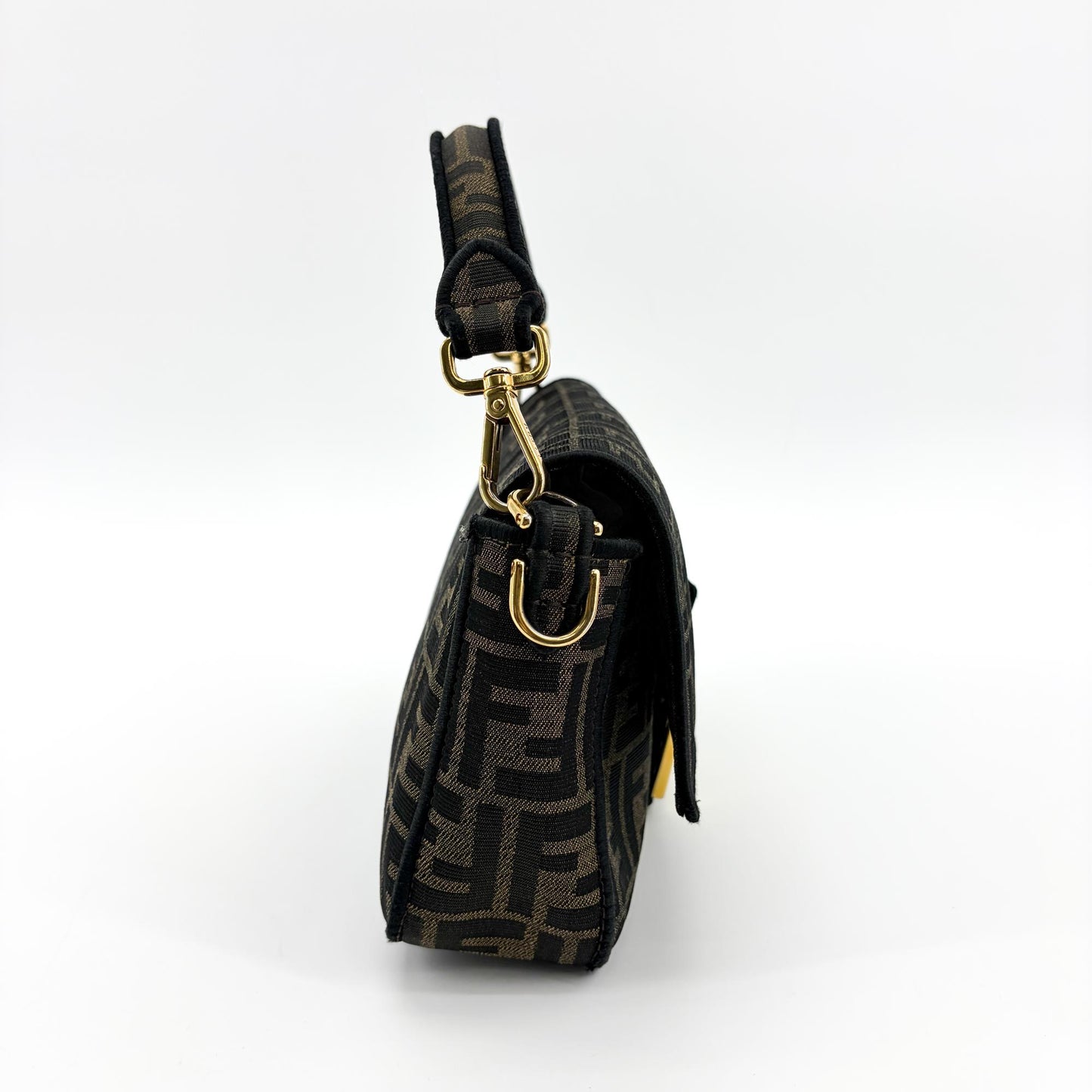 Fendi Zucca Canvas Baguette Bag Brown