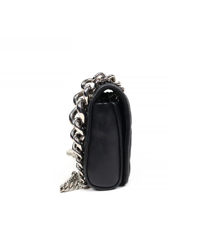 Miu Miu Black Matelassé Chain Shoulder Bag