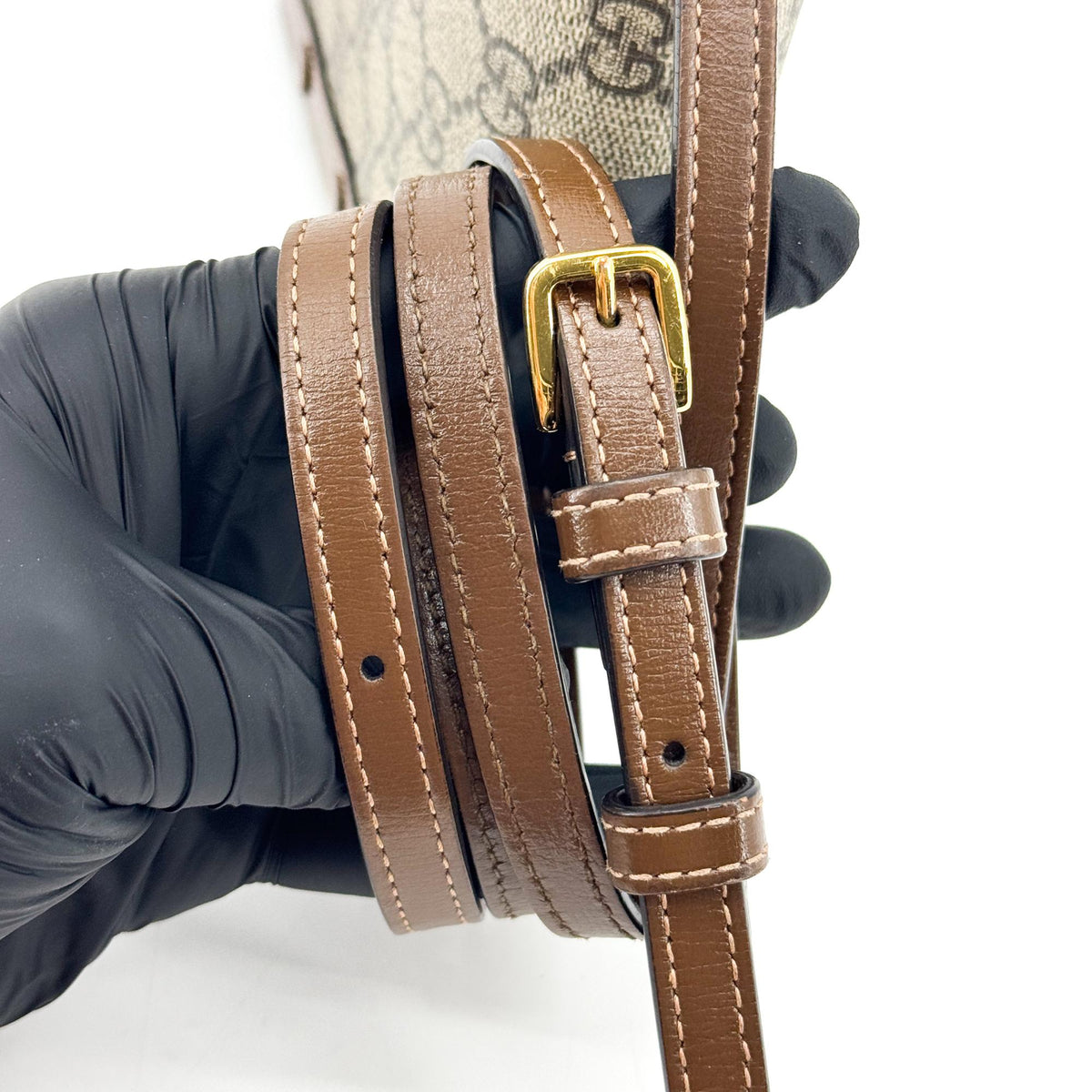 Gucci Horsebit 1955 Mini Crossbody Bag Beige Brown