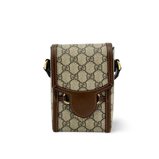 Gucci Horsebit 1955 Mini Crossbody Bag Beige Brown